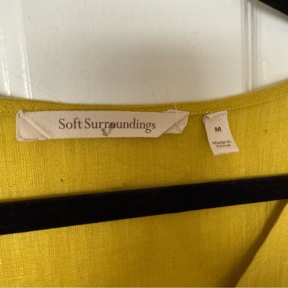 Soft Surroundings Linen Tie Dye Sleeveless Dress Size M - Picture 5 of 10